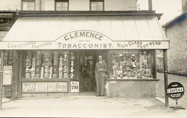 Father-in-law's sweet & tobacconist shop before it became Warrens at Foundry Square, Hayle