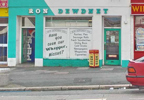 Ron Dewdney's pasty shop, 202 Keyham Road, Devonport, Plymouth, opposite St Levan Gate into the Naval Dockyard