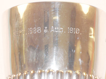 Reverse side of the Tresco Regatta cup