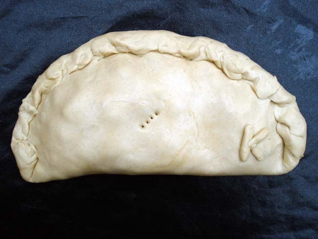 Pasty with "afters" - before baking